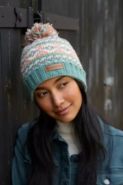 Merino Iona Bobble Beanie Teal