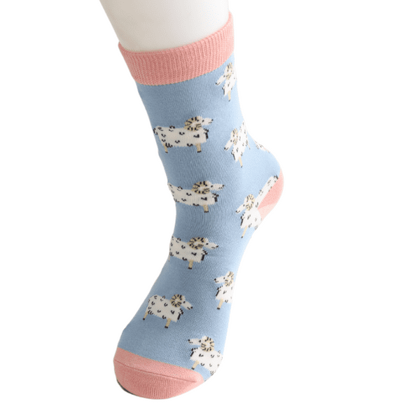 Miss Sparrow Rams a mboo Socks Powder Blue Fits Socks Size 4-7