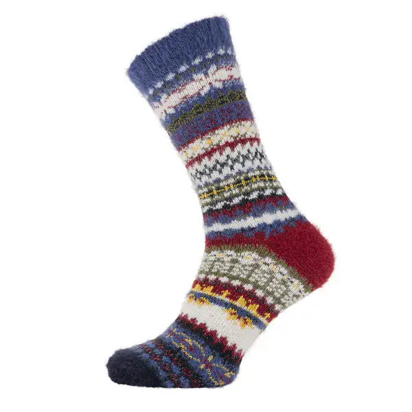 Multi Patterned  Nordic patterned wool blend socks Size 7 - 11
