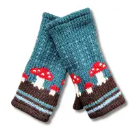 mushroom wrist warmers