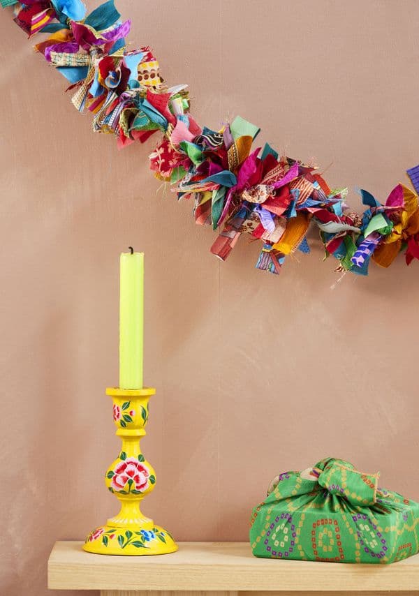 Recycled Sari Eco Garland - Multi olour