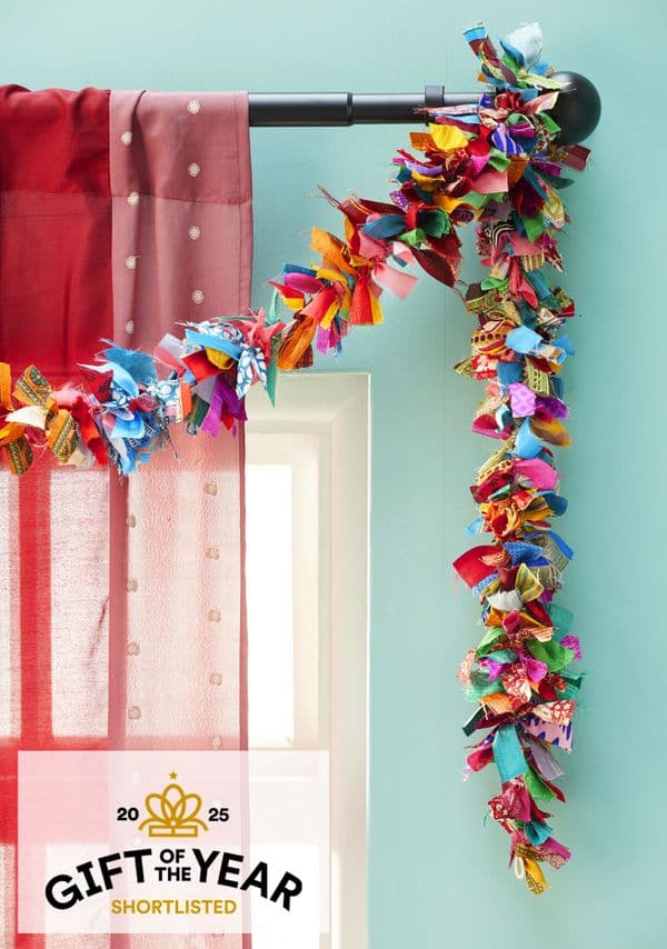 Recycled Sari Eco Garland - Multi olour