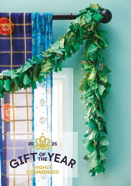 Recycled Sari Eco Tinsel/Garland - Green