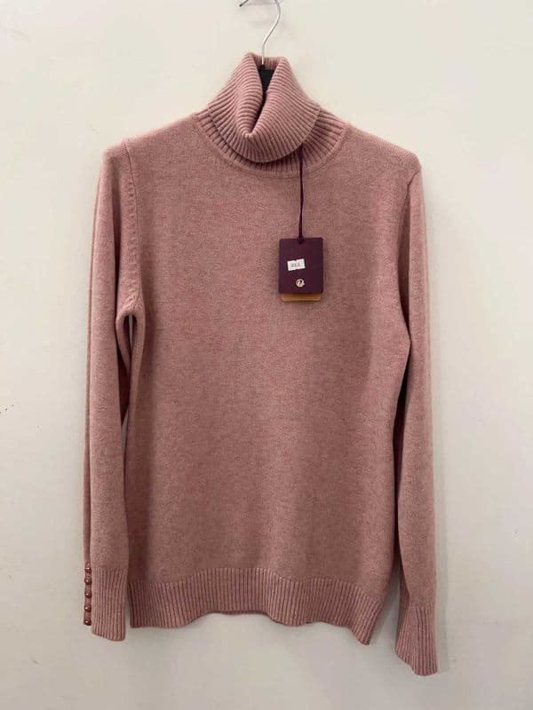 Soft Touch Knit Fitted Polo Neck