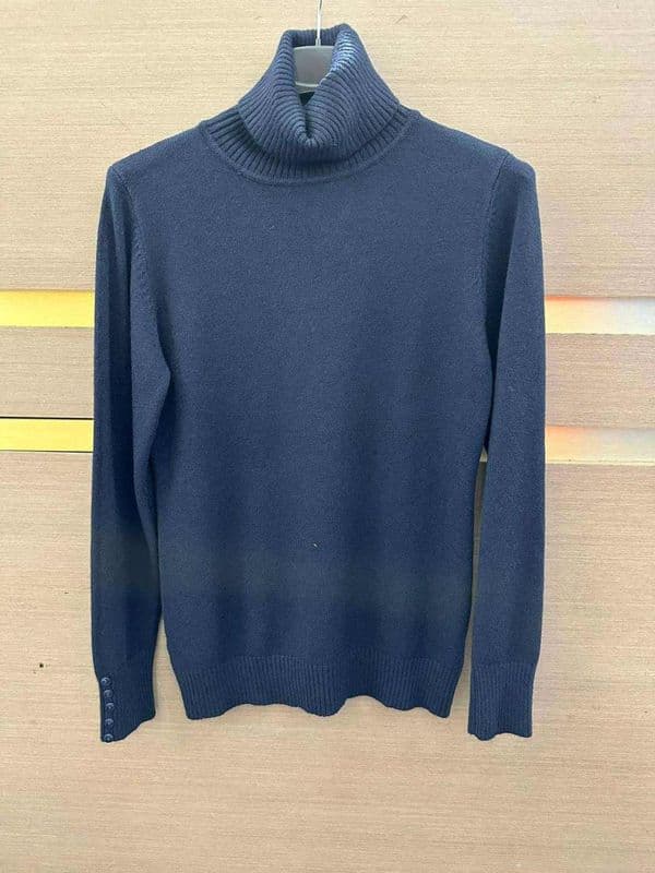 Soft Touch Knit Fitted Polo Neck