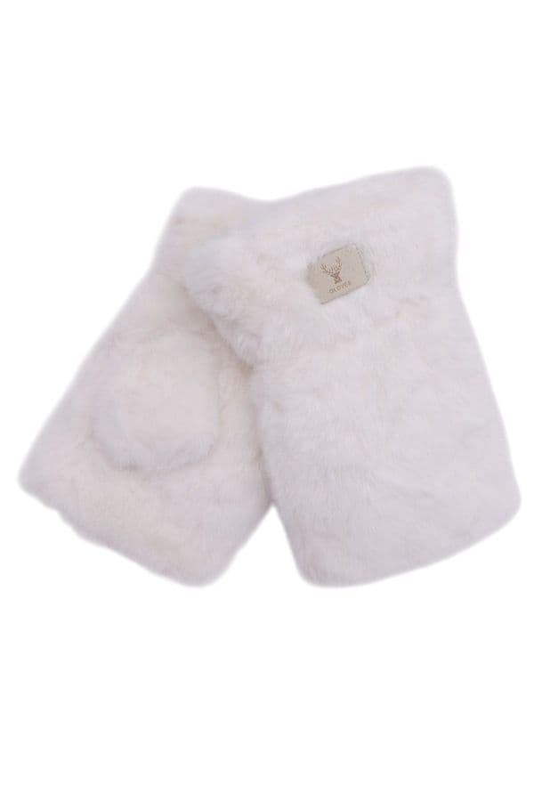 super Soft and snugly faux fur Hand / Wrist warmers