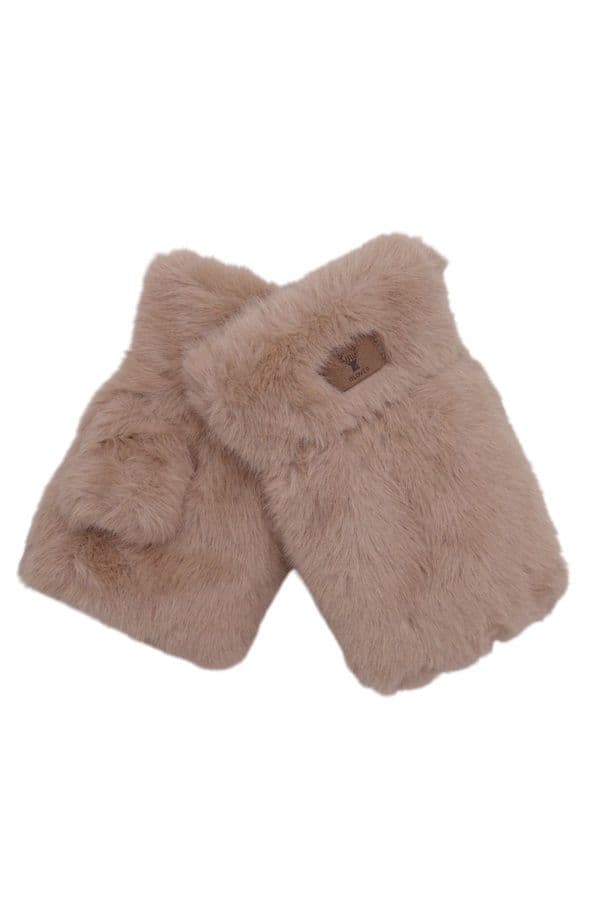 super Soft and snugly faux fur Hand / Wrist warmers