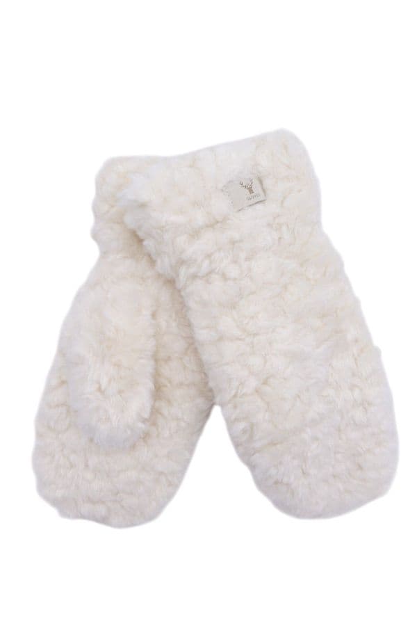 Super Soft Fluffy  and snugly faux fur mittens
