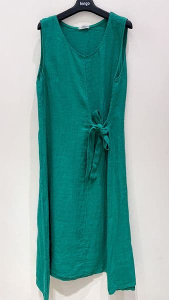 Tie Waist Linen Dress