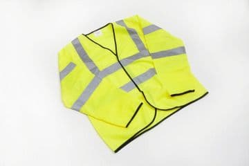 High visibility long sleeved yellow vest
