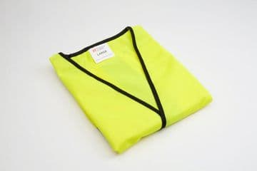 High visibility sleevless yellow vest
