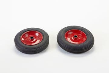 Pneumatic rear pram wheel