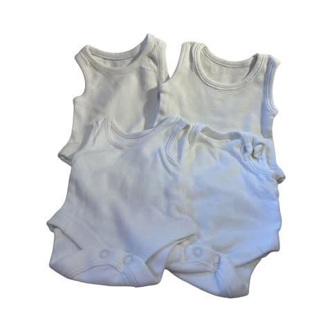 0-0-12 M Tiny Baby 4 x Gender Free Bodysuits