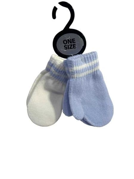 0-0 2 Pairs of Baby Mittens