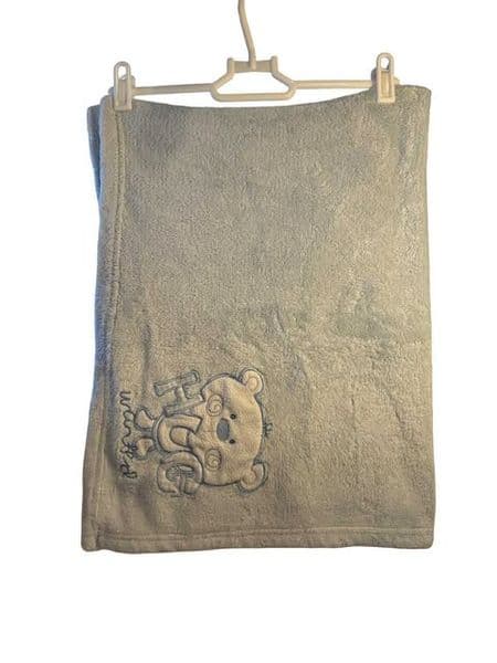 0-0 Blue Bear Pram Blanket 28 x 26 Inch