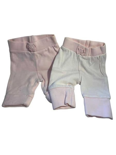 0-0 First Size 2 Pairs of Pink Trousers