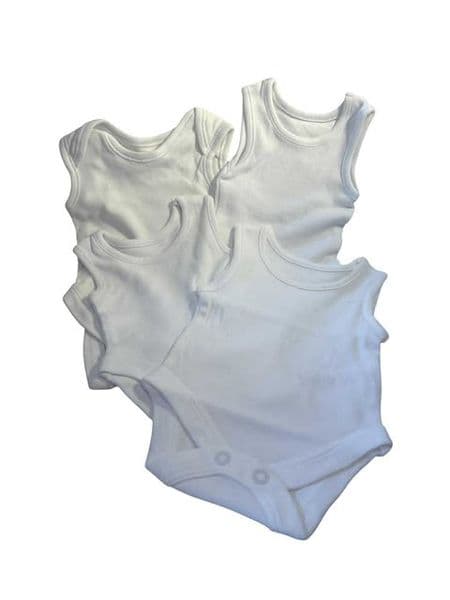 0-0 First Size 4 x Sleeveless Unisex Body