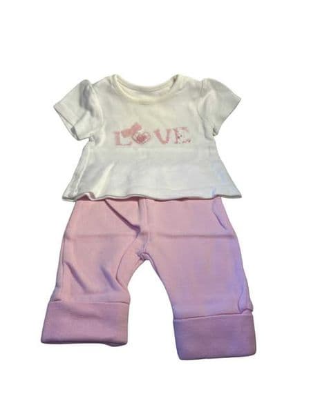 0-0 First Size Trousers and Love Top