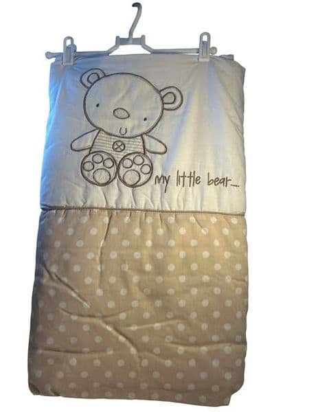 0-0 My Little Bear Cot Quilt and Bumper