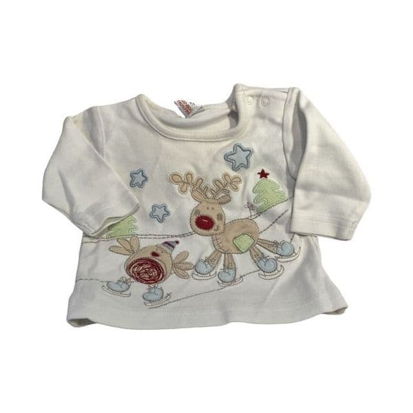 0-0 Reindeer Top Newborn