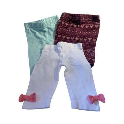 0-3 Month Baby Girls' Leggings Bundle – 3 Pack