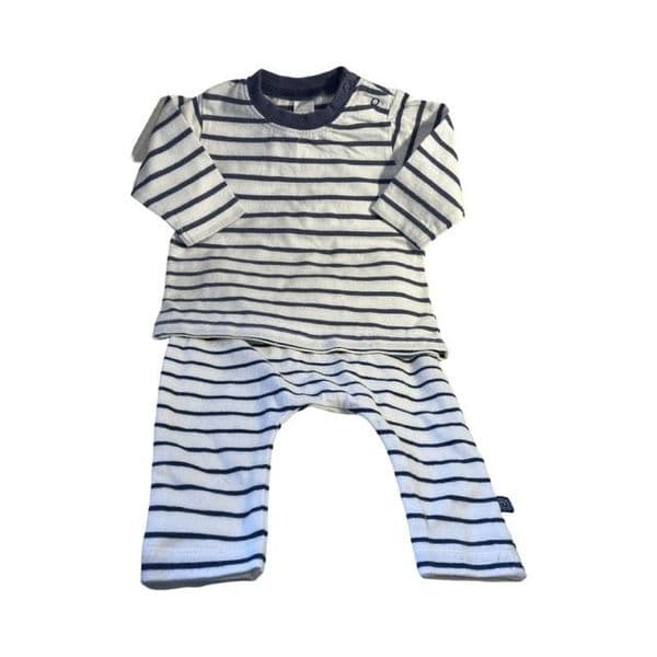 0-3 Month Blue Striped Set
