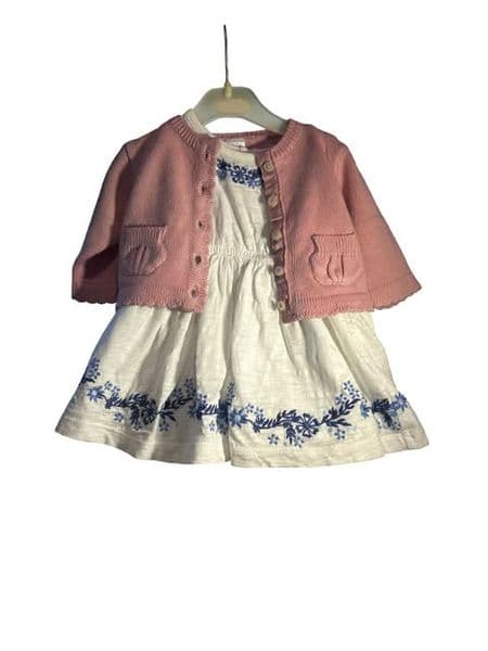 0-3 Month Dress and Cardigan
