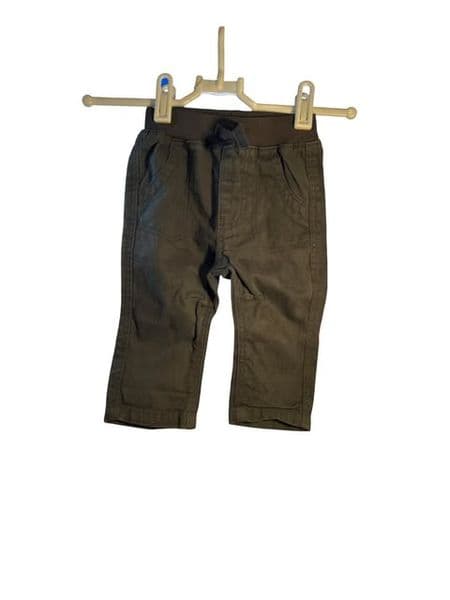 0-3 Month Grey Canvas Trousers