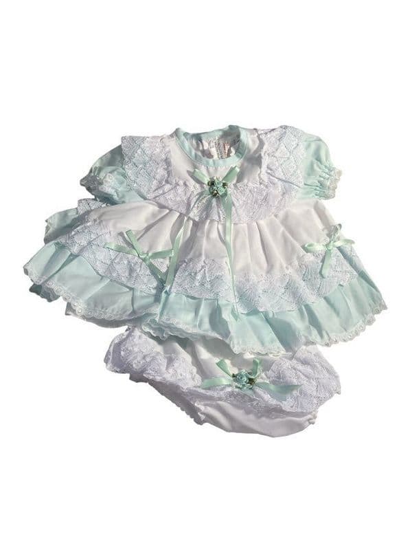 0-3 Month Lace and Ribbon Dress