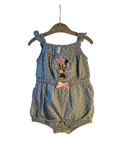 0-3 Month Minnie Mouse Polka Dot Summer Romper