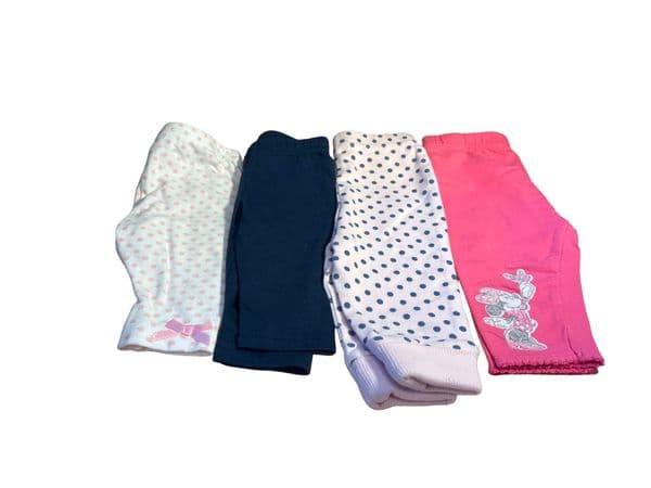 0-3 Month Mixed Store pack of 4 Leggings Trousers