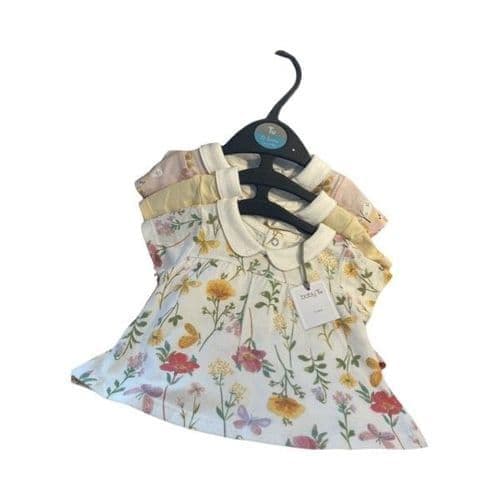 0-3 Month New With Tags Baby Tu 3 Pack Floral & Butterfly Tunics