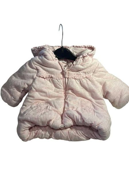 0-3 Month Pink Spot Padded Coat
