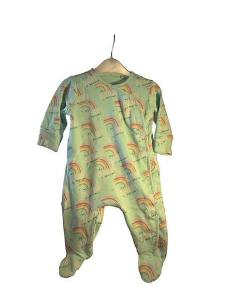 0-3 Month Rainbow Print Sleepsuit