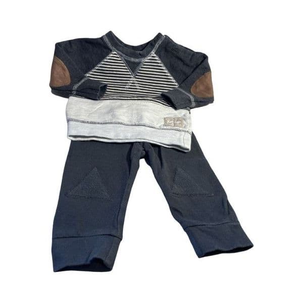 0-3 Month Trousers and Sweat Top