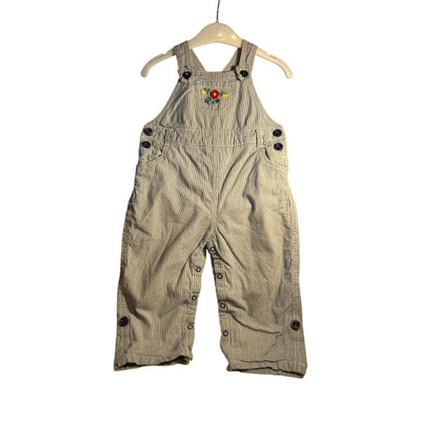 12-18 Month Blue Stripe Dungarees