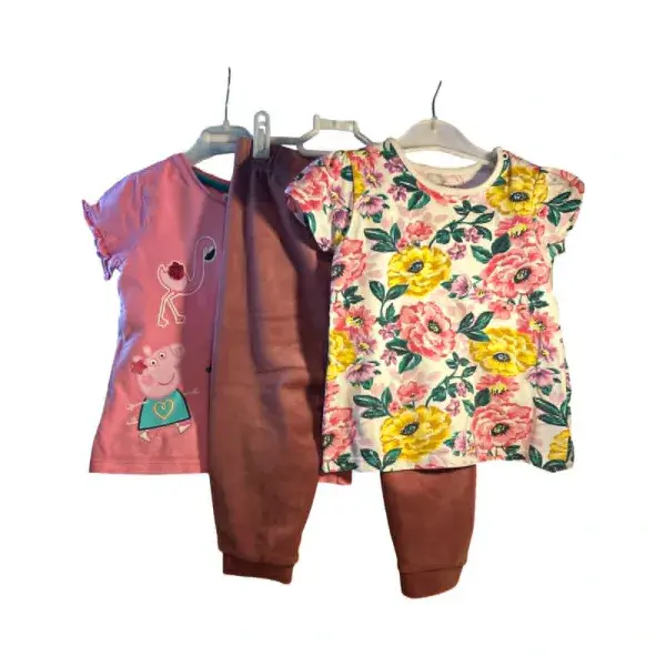 18-24 Month Girls Preloved 3-Piece Mix & Match Bundle / Loungewear / Peppa Pig & Floral