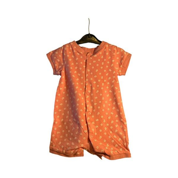 2-4 Month Pink Flower Romper