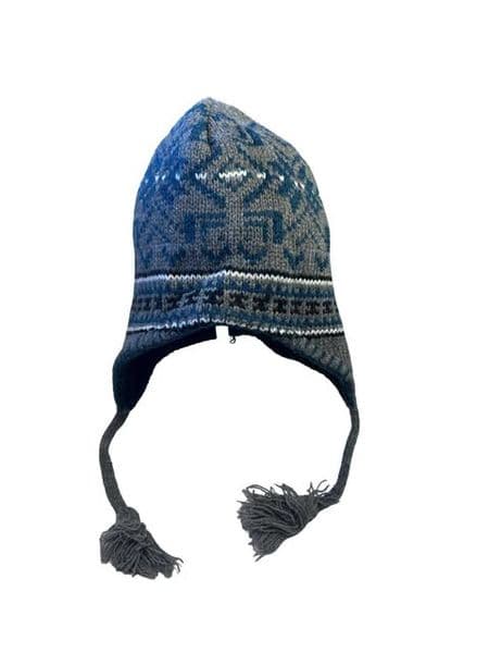 2-4 Year Grey and Blue Trapper Hat