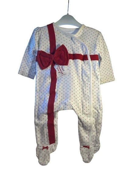 3-3-6 Month Christmas Present Sleepsuit