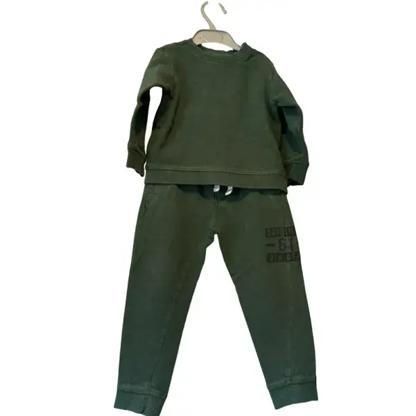 3-4 Year Moss Green Jogger Set