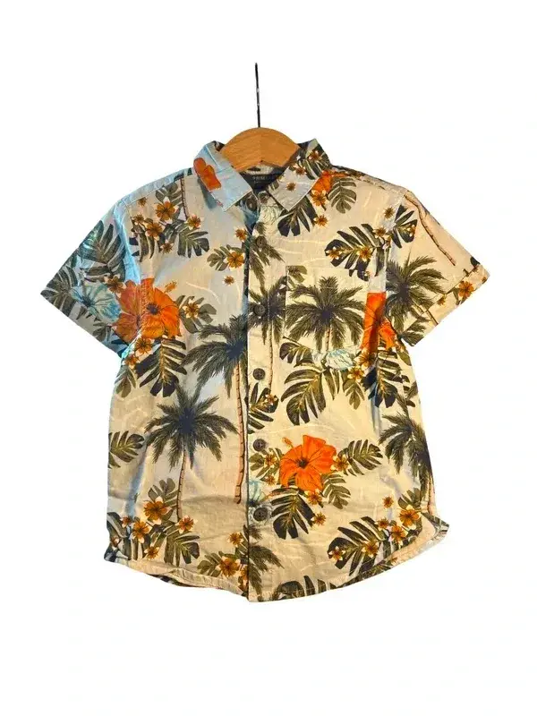 3-4 Year Primark Boys Summer Co -Ord Set Hawaiian Shirt and Jersey Shorts.