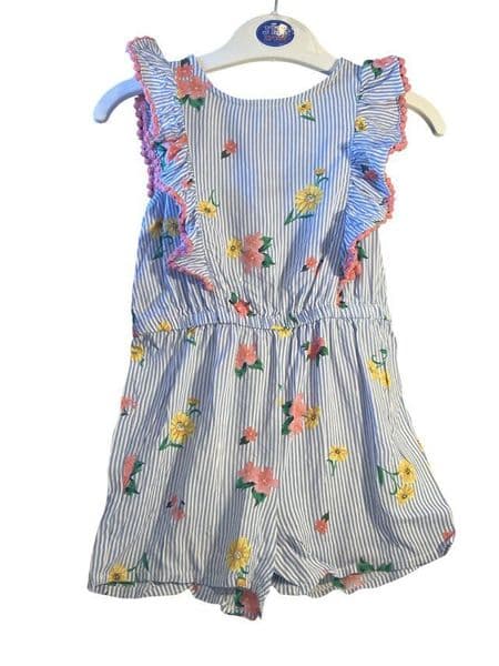 3-4 Year Striped and Flower Playsuit