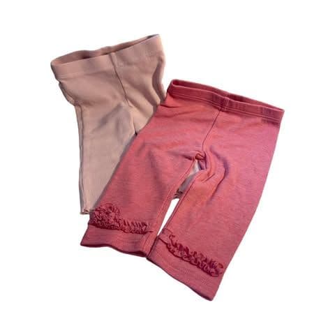 3-6 Month 2 Pairs of Pink Leggings