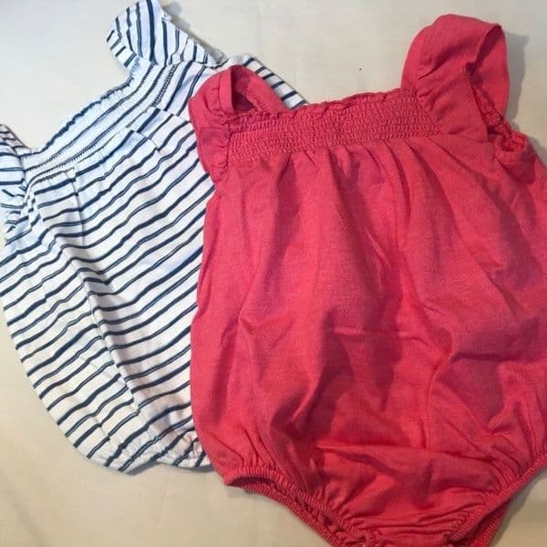 3-6 Month 2 Sleeveless Rompers