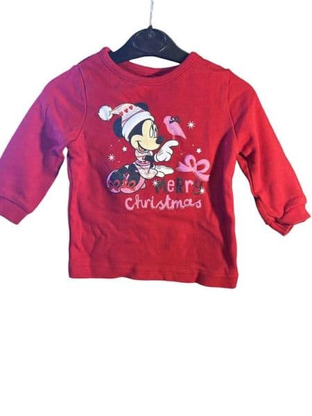 3-6 Month Minnie Mouse Christmas Top