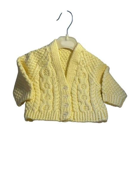 3-6 Month Yellow V Neck Cardigan