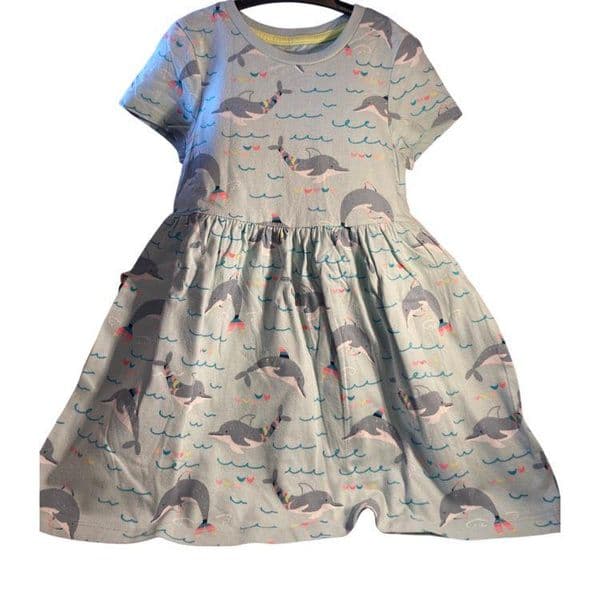 4-5 Year Aqua Dolphin Dress