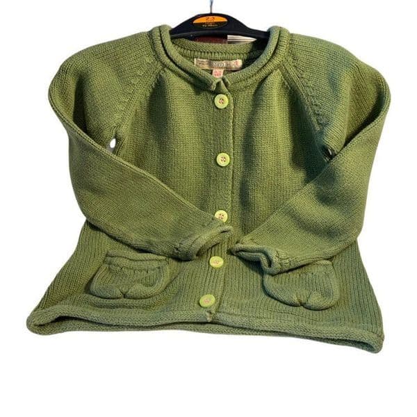 4-5 Years Olive Green Cardigan