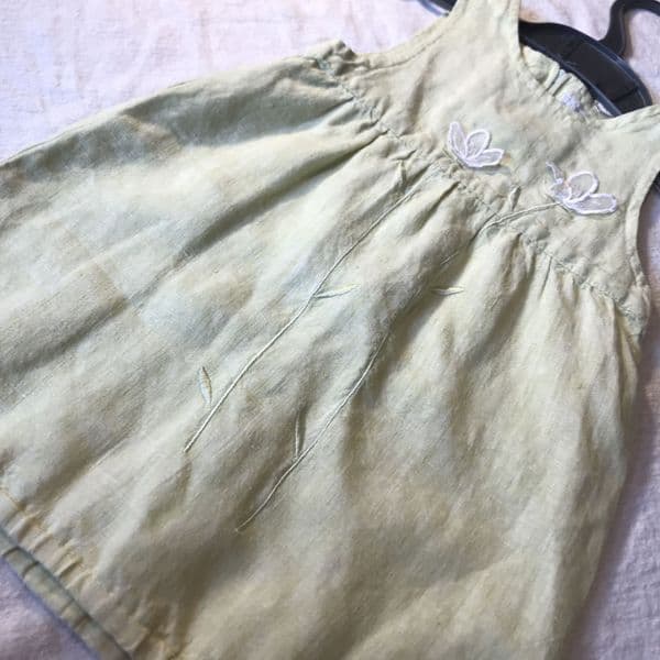 4-6 Month Lime Linen Dress